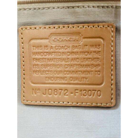 Coach Signature Hampton kakhi/brown Flap Bag F13070 Satchel/Carryall - Picture 10 of 10